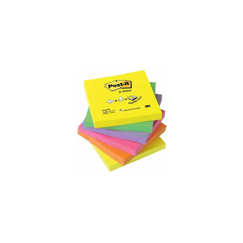 NOTES ADHES. 76X76MM POST-IT Z-NOT. 6PCS