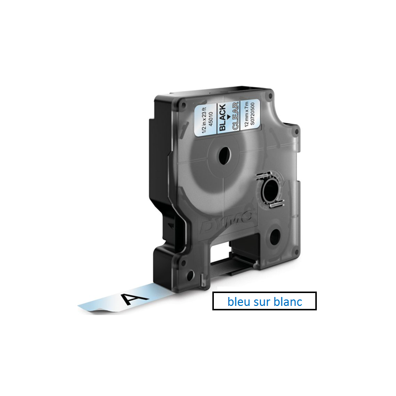 DYMO RUBAN D1 12MMX7M BLEU/BLANC (45014)