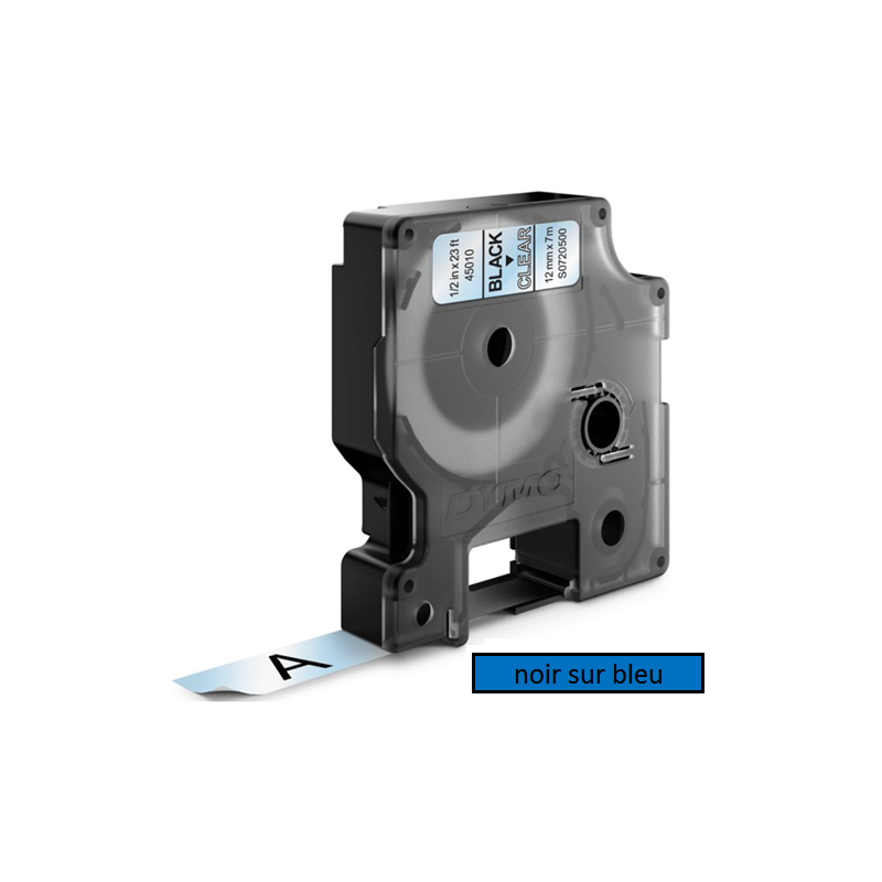 DYMO RUBAN D1 12MMX7M NOIR/BLEU (45016)