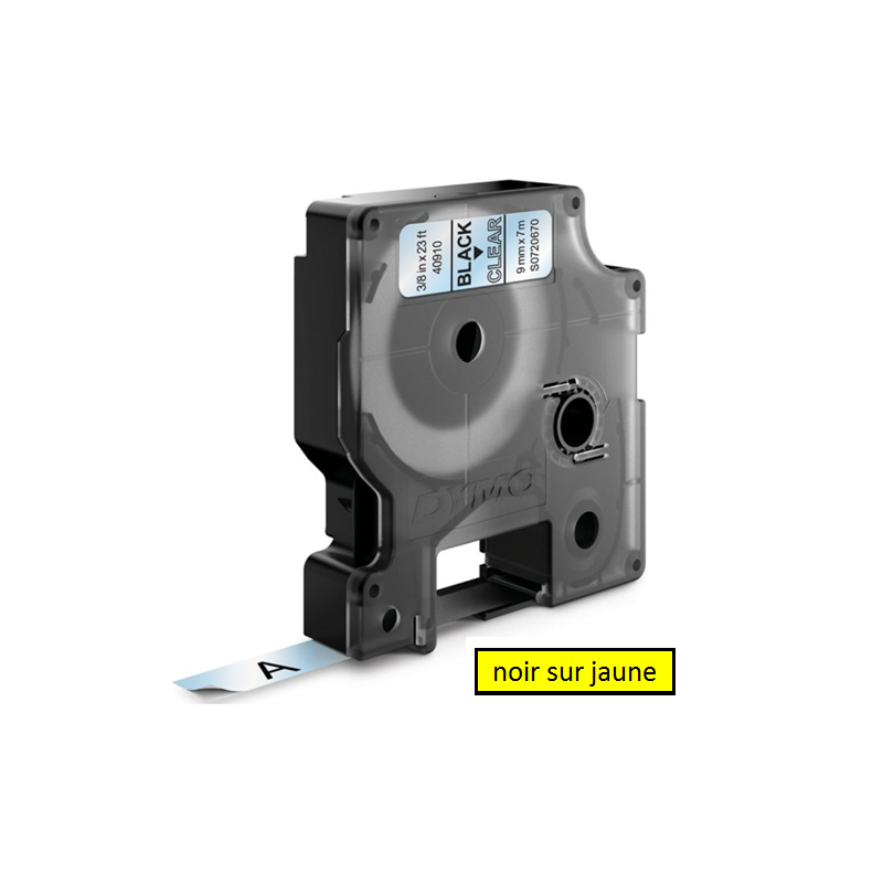 DYMO RUBAN D1 9MMX7M NOIR/JAUNE (40918)