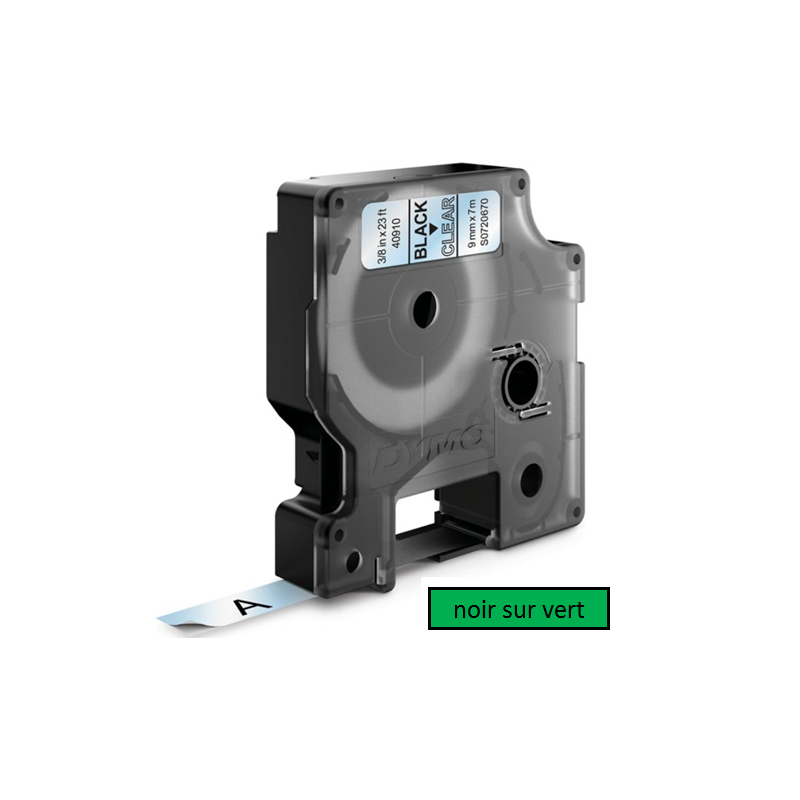 DYMO RUBAN D1 9MMX7M NOIR/VERT (40919)