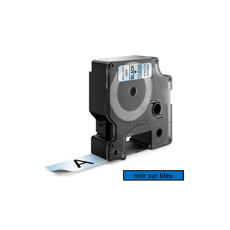 DYMO RUBAN D1 19MMX7M NOIR/BLEU (45806)