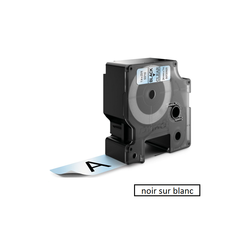 DYMO RUBAN D1 24MMX7M NOIR/BLANC (53713)