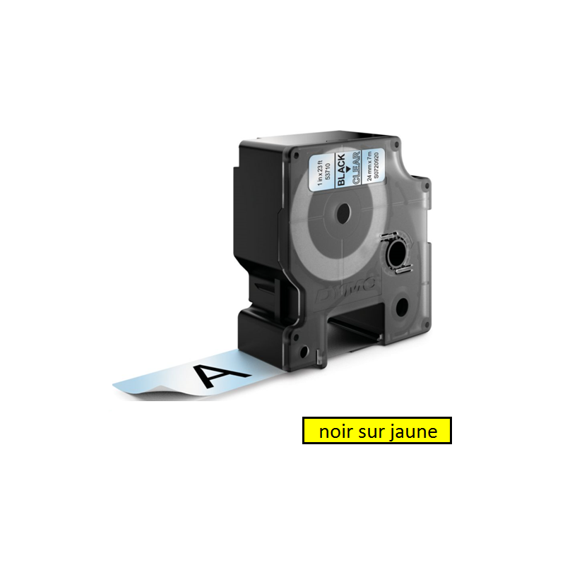 DYMO RUBAN D1 24MMX7M NOIR/JAUNE (53718)