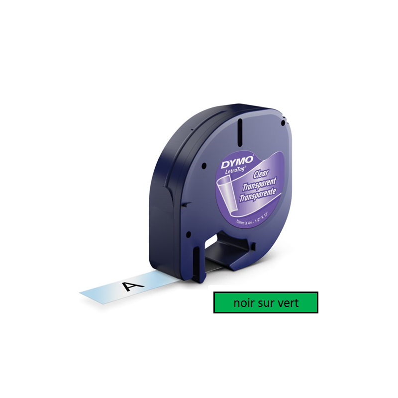 DYMO RUBAN LETRATAG 12MMX4M VERT