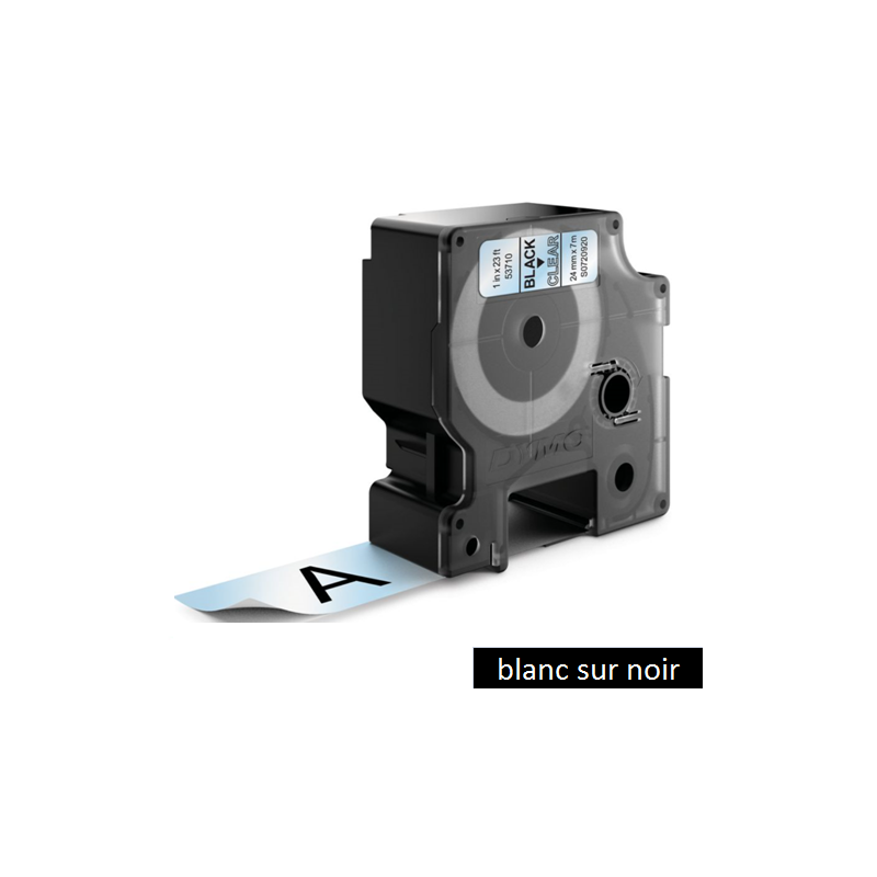 DYMO RUBAN D1 24MMX7M BLANC/NOIR (53721)