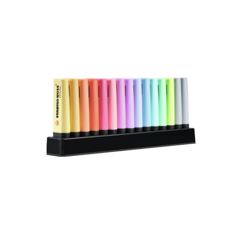 SURLIGNEUR STABILO BOSS DESKSET 15PCS PASTEL