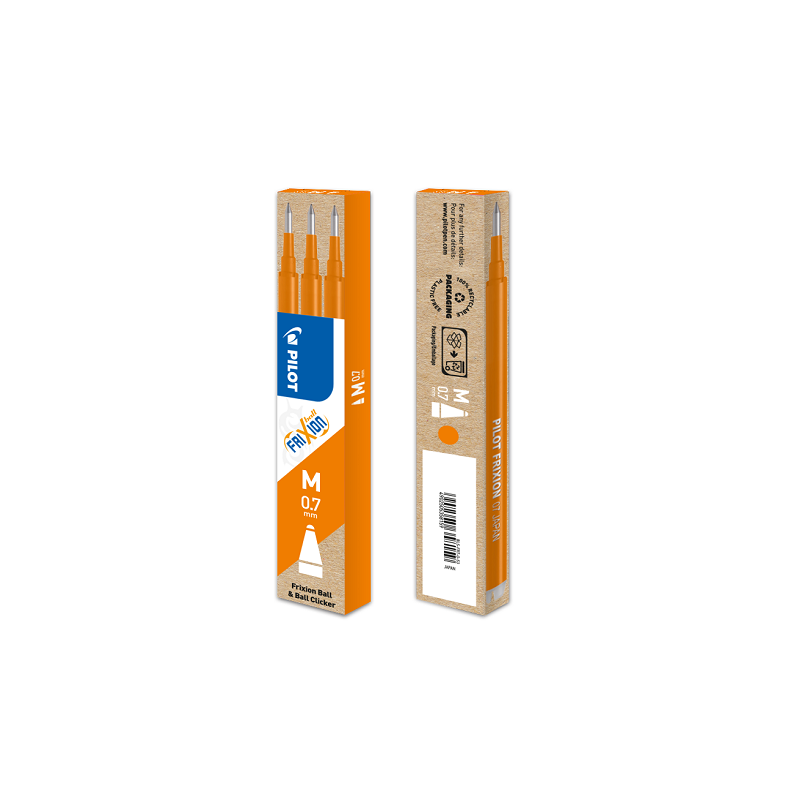 MINE PILOT FRIXION BALL 0,7 ORANGE 3PCS