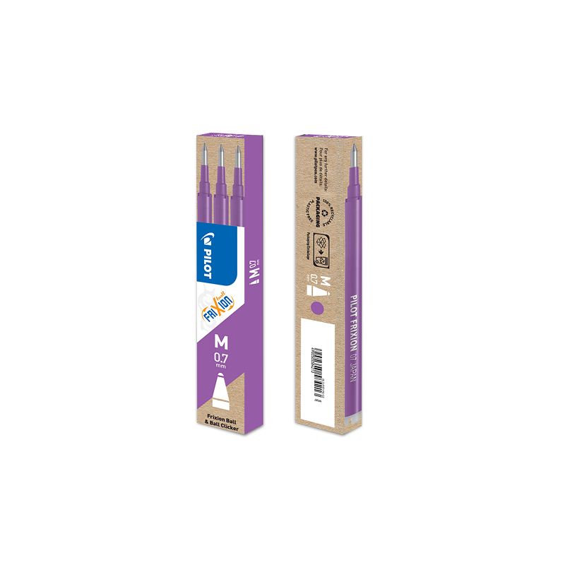 MINE PILOT FRIXION BALL 0,7 MAUVE 3PCS