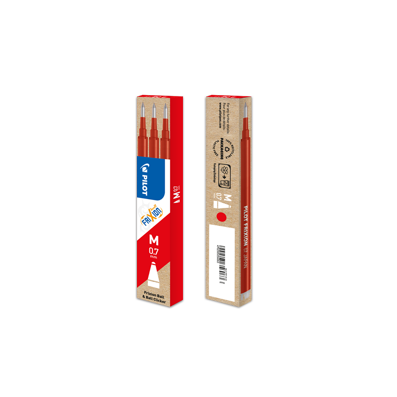 MINE PILOT FRIXION BALL 0,7 ROUGE 3PCS