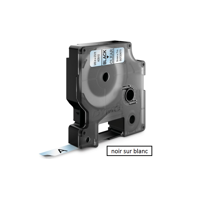 DYMO RUBAN D1 9MMX7M NOIR/BLANC (40913)