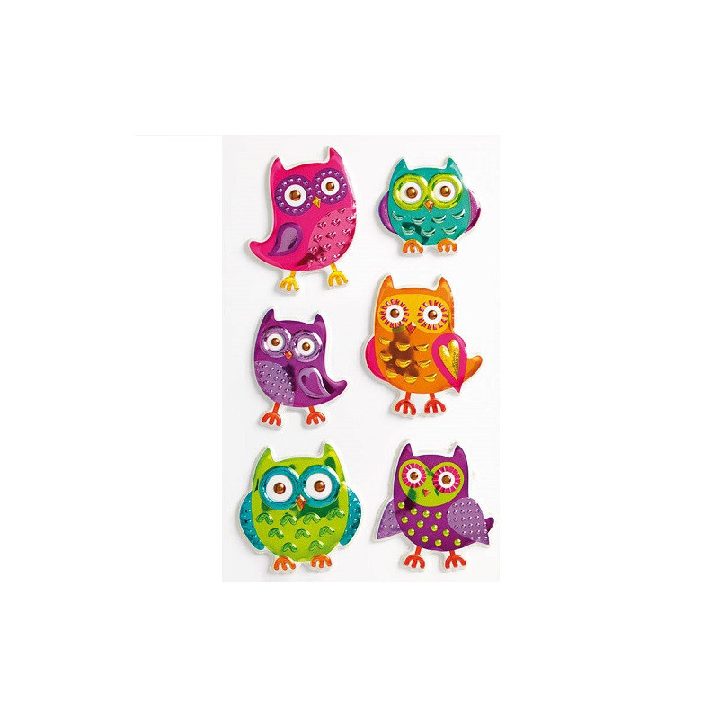 AUTOCOLLANT BSB CREATIVE-STICKER HIBOUX