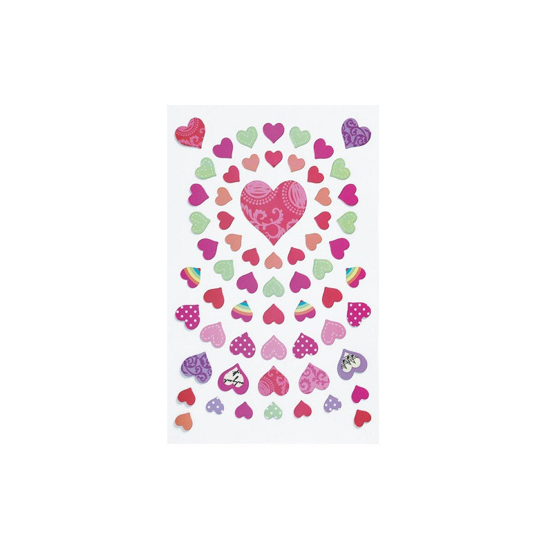 AUTOCOLLANT BSB CREATIVE-STICKER COEURS