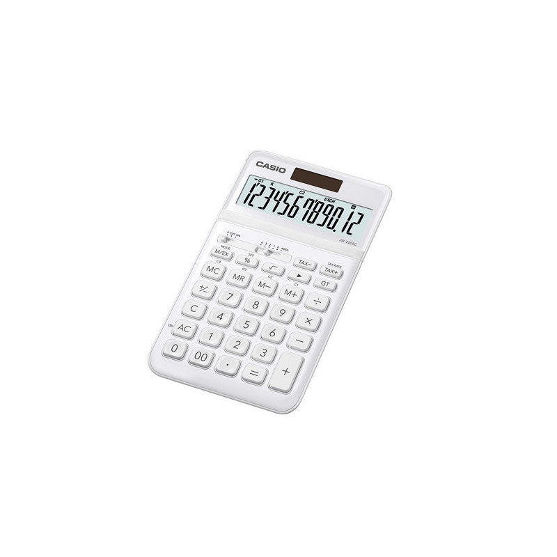 CALCULATRICE TABLE 12 CHIF. CASIO BLANC