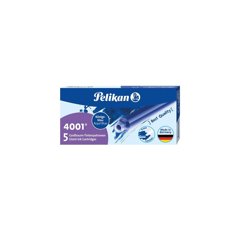 CARTOUCHE ENCRE PELIKAN GTP5 BLEU 5PCS (400142571)