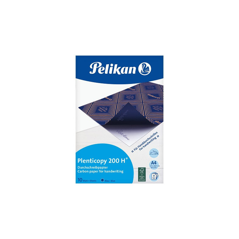 CARBONE PELIKAN MAIN BLEU POCH.10PCS PLENTICOPY (100401561)