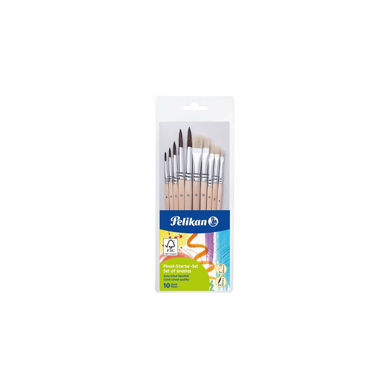 PINCEAU PELIKAN AQUA. COURT 4-6-8-10-12 / BROSSE 4-6-8-10-12 BLISTER (400191587)
