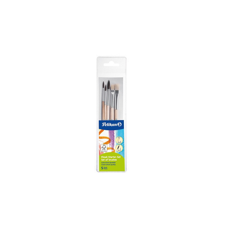 PINCEAU PELIKAN AQUA. COURT 2-4-6 / BROSSE 6-10 BLISTER (400142597)