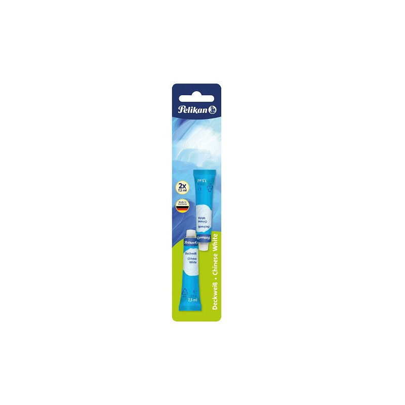 GOUACHE PELIKAN BLANC DE CHINE 7,5ML 732/3 2PCS BLISTER (400191589)
