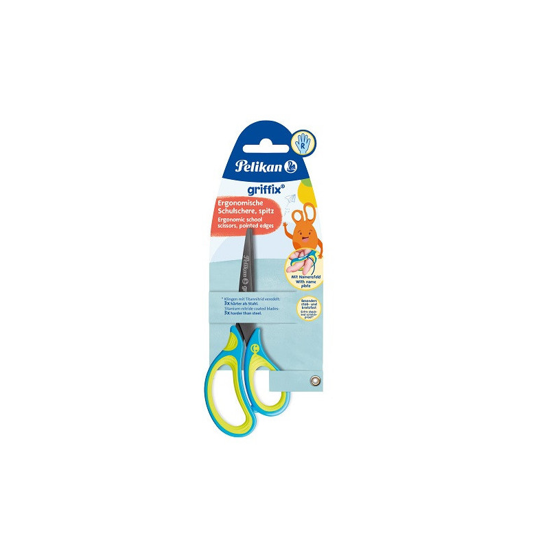 CISEAUX ENFANTS PELIKAN 14CM DROITIER TURQUOISE (100401654)