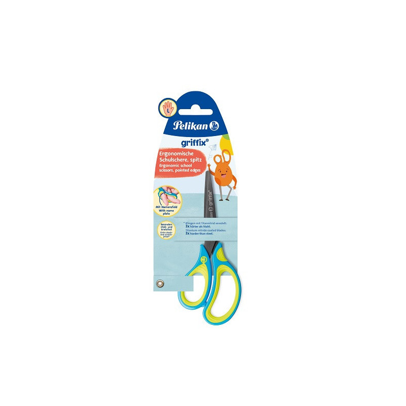 CISEAUX ENFANTS PELIKAN 14CM GAUCHER TURQUOISE (100401656)