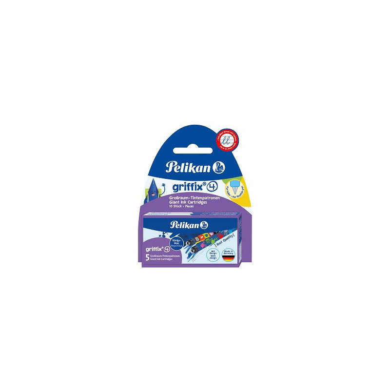 CARTOUCHE ENCRE PELIKAN GTP5 BLEU 2X5PCS GRIFFIX BLISTER (400192106)
