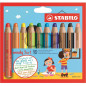 CRAYON COUL. STABILO WOODY 10PCS