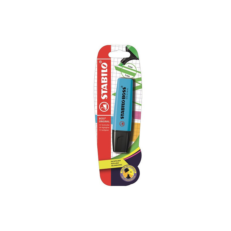 SURLIGNEUR STABILO BOSS BLEU BLISTER
