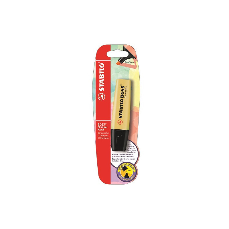 SURLIGNEUR STABILO BOSS MILKY YELLOW BLISTER