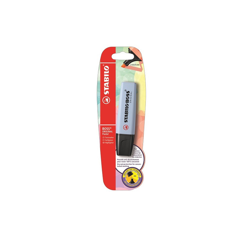 SURLIGNEUR STABILO BOSS CLOUDY BLUE BLISTER