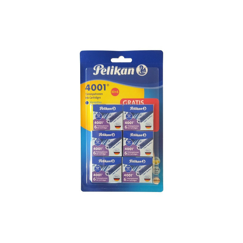 CARTOUCHE ENCRE PELIKAN TP6 BLEU 6X6PCS BLISTER (400195837)