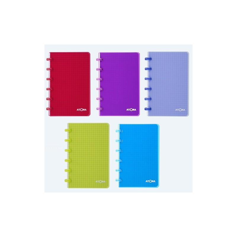 CARNET ATOMA A6 60FLS PLAST. TRANSP.