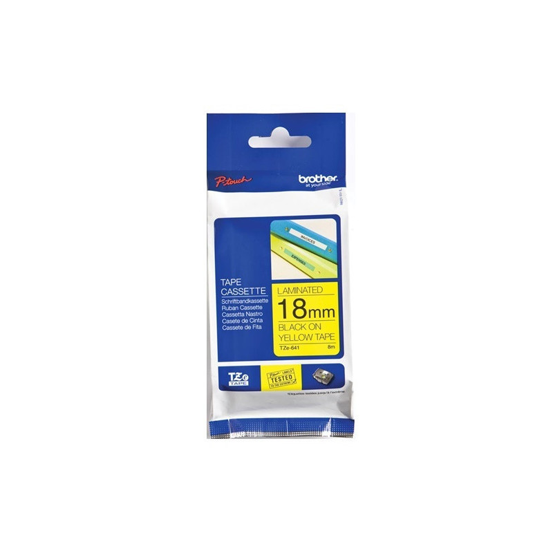 RUBAN BROTHER PT TZ 18MM NOIR/JAUNE