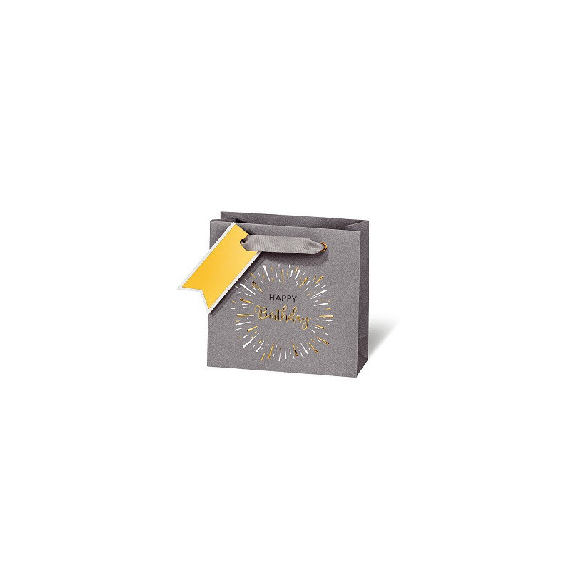 SACHET BSB 14,5X15X6CM BIRTHDAY GOLD