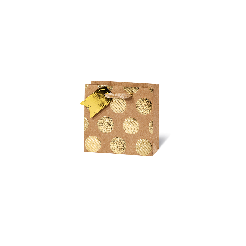 SACHET BSB 14,5X15X6CM GOLDEN DOTS