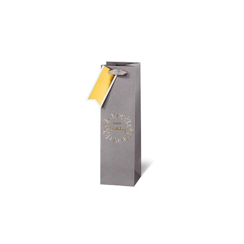 SACHET BSB BOUT. 36X10,5X10CM BIRTHDAY GOLD