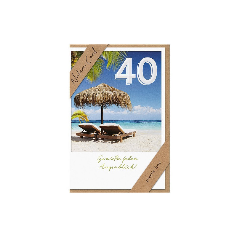 CARTE VOEUX BSB NATURE CARD HAPPY BIRTHDAY 40