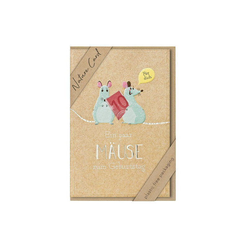 CARTE VOEUX BSB NATURE CARD VOUCHER MONEY