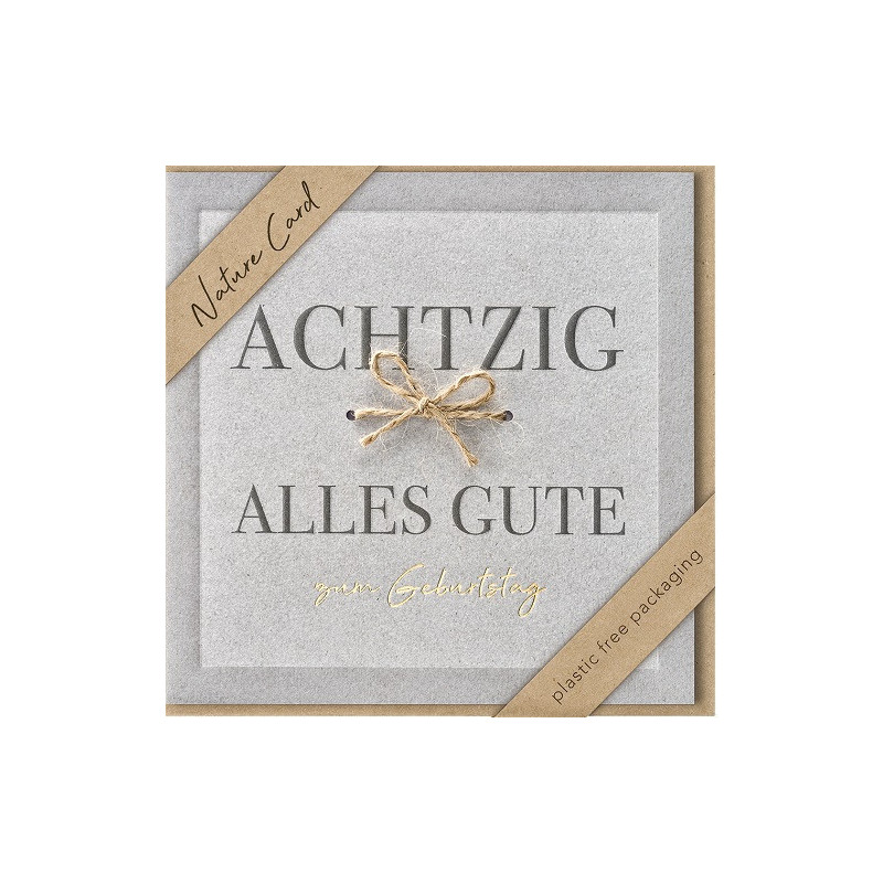 CARTE VOEUX BSB NATURE CARD HAPPY BIRTHDAY 80