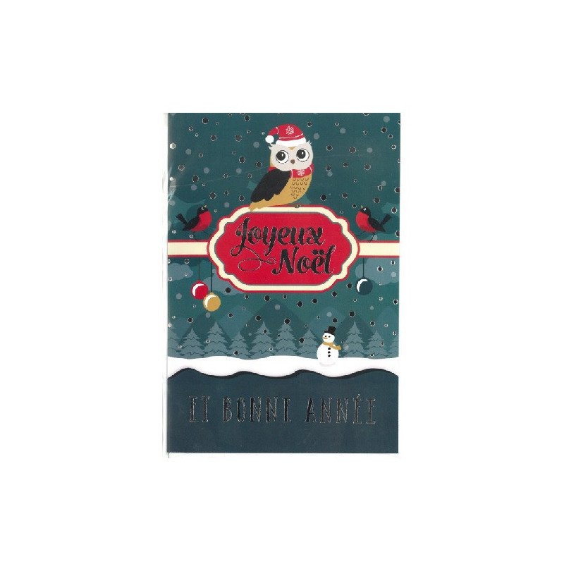 CARTE VOEUX JOYEUX NOEL / BONNE ANNEE FRANCAIS