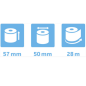 BOBINE THERMIQUE BANCOMAT 57X50X12MM