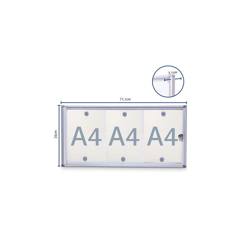 VITRINE MURAL MAUL INTERIEUR 35,1X71X3,1CM