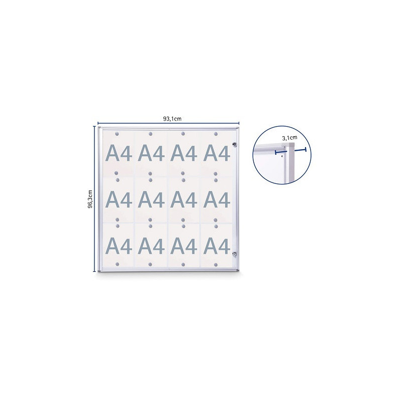 VITRINE MURAL MAUL INTERIEUR 95,1X93X3,1CM