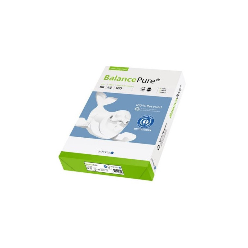 PAPIER REPRO RECYCLE BALANCE PURE BLANC A3 80G 500FLS