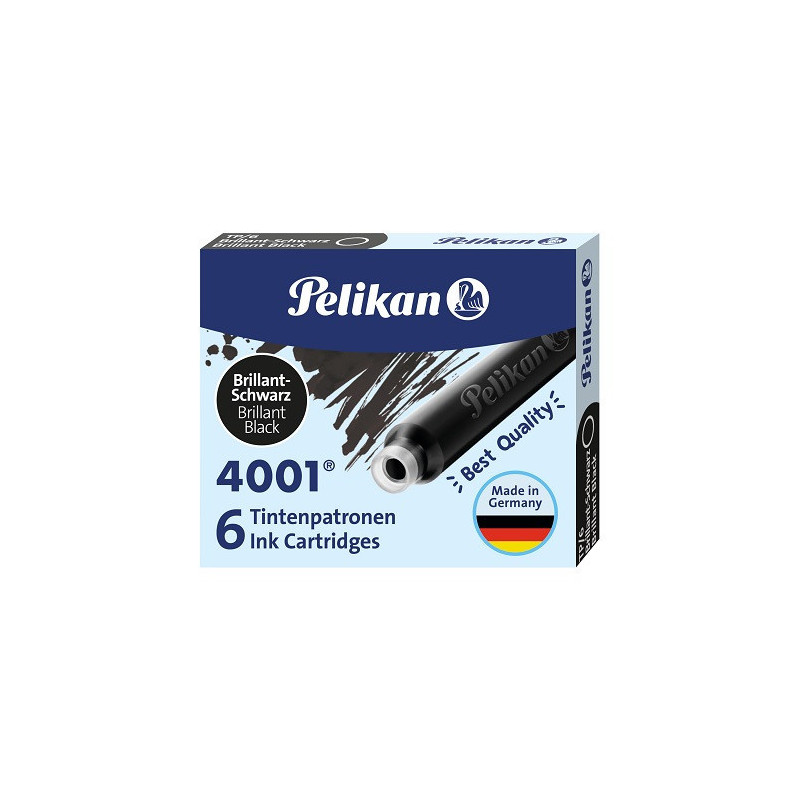 CARTOUCHE ENCRE PELIKAN TP6 NOIR 6PCS (100401546)