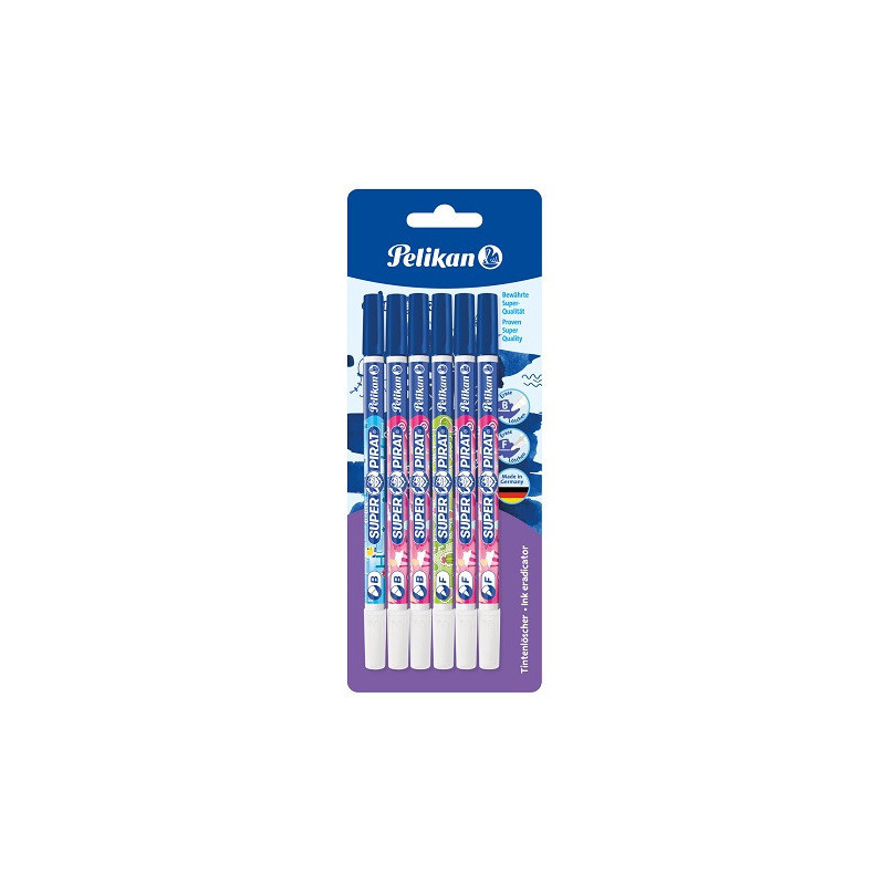 EFFACEUR PELIKAN F+B SUPERPIRAT 6PCS BLISTER (400195839)