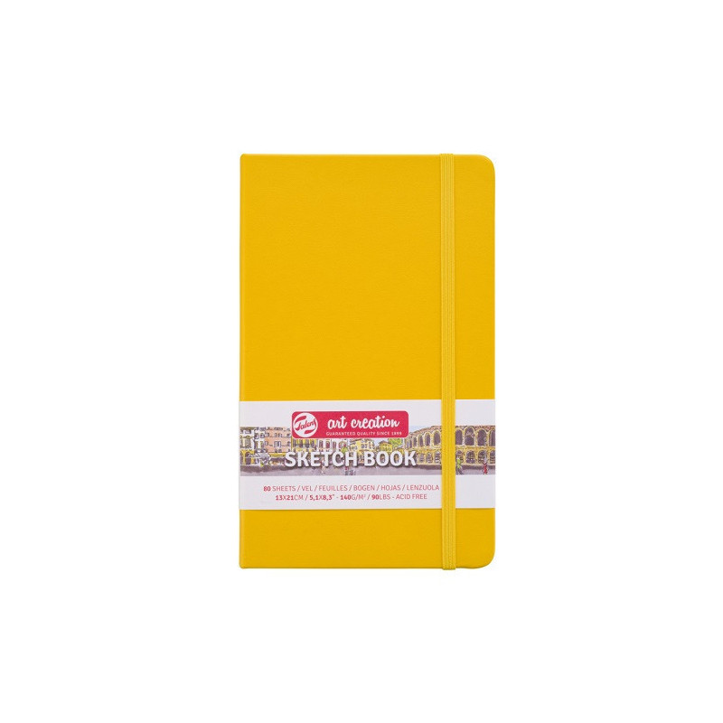 CARNET DE CROQUIS 13X21CM JAUNE DORÉ
