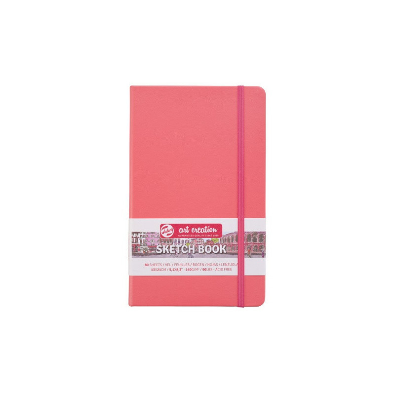 CARNET DE CROQUIS 13X21CM ROUGE CORAIL