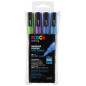 MARQUEUR POSCA 0,9-1,3MM 4PCS COULEURS PAILLETEES
