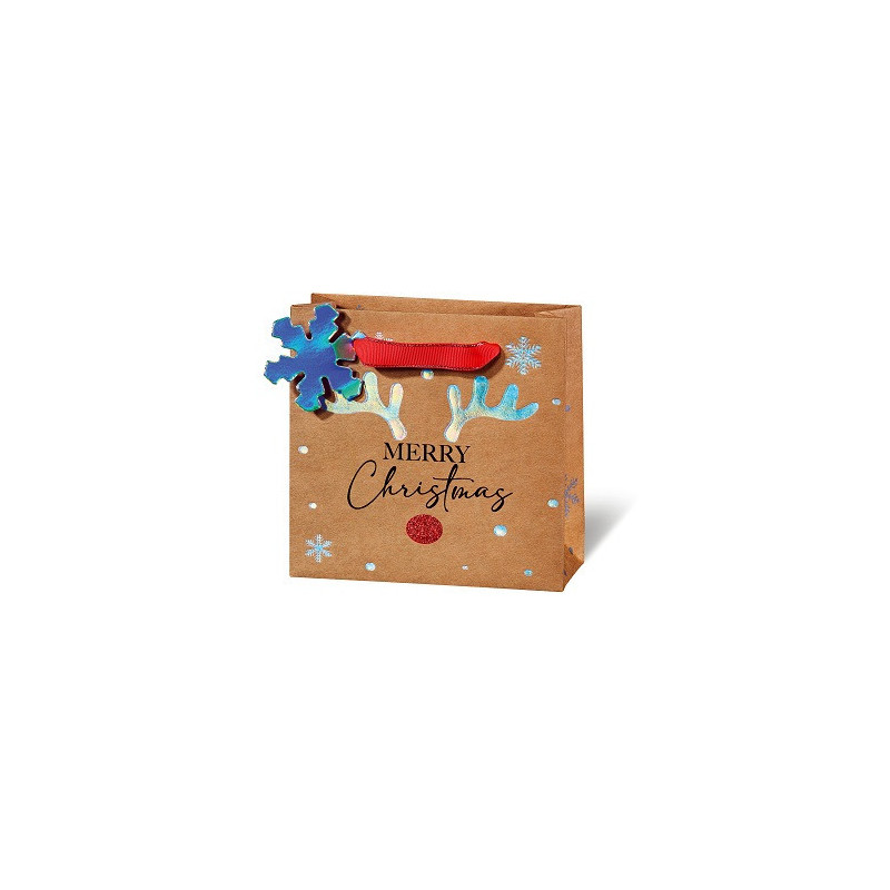 SACHET NOEL BSB 14,5X15X6CM RED NOSE